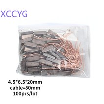 XCCYG 자동차 발전기 탄소 브러시 구리 마모 저항 액세서리 4.5x6.5x20mm 100 개, 한개옵션0
