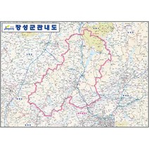 지도코리아 장성군 관내도 210*150cm 코팅/천 대형, 일반천