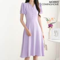 모리스커밍홈 한정수량/패플단독 모리스커밍홈 55-77 러블리 이중 날개소매 원피스_M2206OP150B