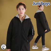 주니보이즈 시그니쳐후드패딩점퍼 블랙