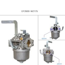 MZ175 기화기 야마하 EF2600 EF2700 2KW 발전기 4 스트로크 YP20G YP30G 워터 펌프 수화물 가솔린 기화기, 한개옵션0