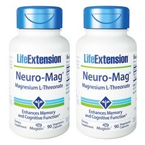 라이프 익스텐션 Life Extension Neuro-mag Magnesium L-threonate 뉴로 매그 마그네슘 L-뜨레오네이트 90정 2팩