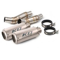 머플러 호환 51mm 머플러 탈착식 DB 킬러 이스케이프 왼쪽 오른쪽 가와사키 Z1000 오토바이 미드 링크 슬, 01 A