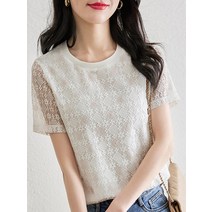 반팔레이스상의여여름멀티펀칭공기질프렌치시크한양가디건