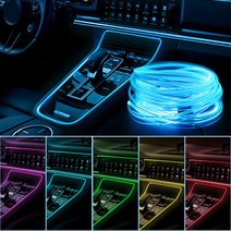 락모터스 자동차 USB 풋등 엠비언트 무드등 RGB 컴퓨터 풋등 라이트 LED바 광섬유 차량용 인테리어, 광섬유RGB엠비언트(1M), 1개