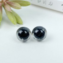 헤세드 NEW) 나사형 컬러 인형눈 마크라메재료 (10개), 투명 12mm