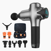 마사지 총tshine y8 massage gun electric neck massager smart hit fascia gun for body 마사지 휴식 피트니스 근육 7, 협력사, 은, EU 플러그