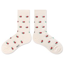 PI-아이보리 수박 패턴양말, 1개