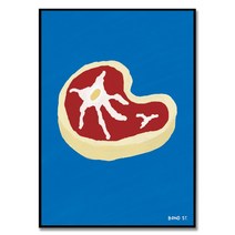 Bon appetit - 어릴때부터 꿈꾼 만화 고기 1 Bond St. 작가 귀여운 식당 카페 인테리어 음식 그림 액자, 포스터만