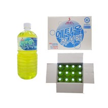 [워셔액] 피닉스 에탄올 사계절 자동차 워셔액 1.8리터, 1박스, 1.8L