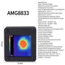 열화상카메라 열감지기 공업용 휴대용 적외선 누수 측정기 Mlx90640 3.4 인치 열, 암그8833