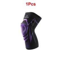 무릎 보호대 슬리브 지지대 관절 통증 완화용 무릎 패드, 1Pcs - Black Purple_XL