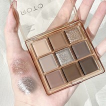 스모키 섀도우 펄아이쉐도우 팔레트ROTO 쿨 톤 아이 섀도우 팔레트 블랙 스모키 매트 글리터 피그먼트, 한개옵션1, 01 1pc