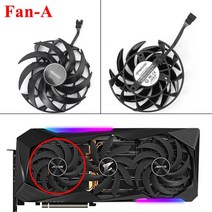 공냉쿨러 그래픽 카드 팬 PLD10015B12H 0.55A 4Pin Gigabyte AORUS GeForce RTX 3070 XTREME 6800 XT, 01 fan A