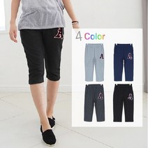 여성용 편안한 7부 트레이닝팬츠 츄리닝바지 데일리룩