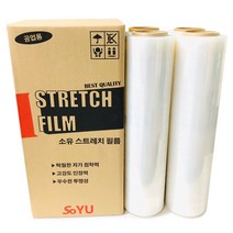소유 공업용랩 스트레치필름 15mic x 500mm 350M 4롤, 15mic 4롤