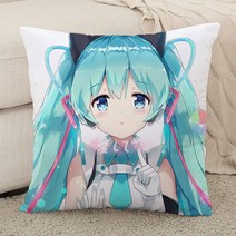 하츠네미쿠 쿠션 베개 애니 사각 주문제작 40cm, 05