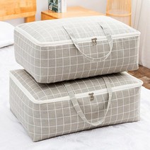 이불 보자기 대용량 패딩 보관 파우치 포장 커버 백 세로 손잡이 다용도 옷 정리함, 그레이(오버)