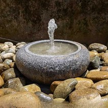 돌 수반 옹기 돌어항 돌수조 물학 수경 화분 가드닝, 스타일 1 직경 40cm