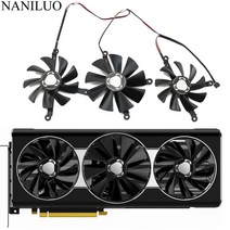 5700XT CF1015H12S 4 핀 RX 5700XT 쿨러 팬 XFX Radeon XT THICC III 울트라 그래픽 카드 냉각, 한개옵션0