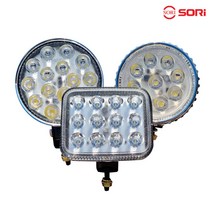 화물차작업등 서치등 차폭등 국내산 소리 특장 트럭 윙바디 12V 24V 프리볼트 LED 써치라이트, 선택3.W-S1 12구 사각작업등1P