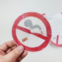 금연기호 펴지는 편지(3단) 색칠형(5인) 교구 DIY KIT 흡연예방교육자료 포함.72페이지