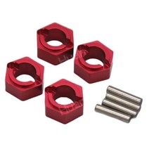 FMS FCX24 1/24 RC 크롤러 자동차용 4Pcs 알루미늄 합금 휠 육각 어댑터 RC 자동차 교체 액세서리, 회색