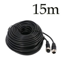 자동차 비디오 후면보기 카메라 트럭 트레일러용 항공 연장 케이블 3m / 5m 6m 7m 10m /15m 32FT 4 핀, 12V, 06 15m