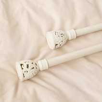 아망떼 앤틱 커튼봉 12자 360cm, 블랙