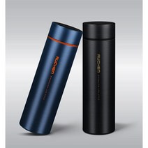 루첸 LED 온도계 텀블러 500mL 스테인레스 녹차거름망 진공텀블러 판촉/홍보/기념 문구 인쇄, 30개(인쇄), 블랙