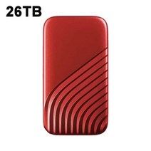 휴대용 SSD 500GB 1TB 2TB 4TB 고속 타입-C USB3.1 8TB 6TB 외장 솔리드 스테이트 드라이브 PS4 노트북용, 16 26TB Red, 한개옵션1