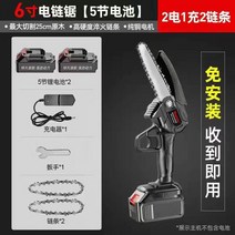 충전식 무선 소형 전기톱 테이블 쏘 톱 엔진 전동 충전 미니 전지 체인 나무 목공 공구, 독일 수입 6인치 99999VF+충전배터리2체인톱날2