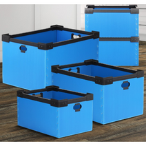 뚜껑없는 공장 반제품 완제품 적재 박스 집하장 짐보관 집 창고 사무실 다용도 상자, 오픈적재형 중-1 파랑