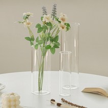 라위화병 유리 다이소꽃병 일자 긴 유리화병 이케바나화병 이케아 인테리어꽃병 카페 스튜디오