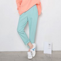 헤이올리 면스판 원턱 배기팬츠