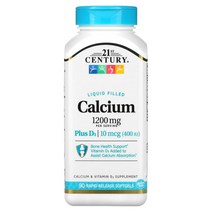 21st Century Liquid Filled Calcium Plus D3 600 mg 90 Rapid Release Softgels