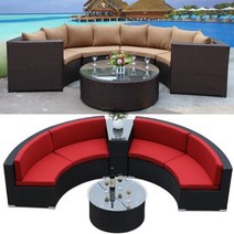 오만국퍼니처 RC080-68 라탄 소파 테이블세트 야외 의자세트 야외테이블세트, A형_블랙