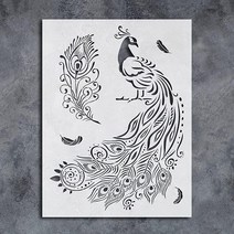 GSS Designs 공작 스텐실 - 나무 종이 스크랩북 앨범 패브릭 벽 21.1cm x 29.7cm(8.3인치 x 11.7인치) - DIY 아트 크래프트 공작 깃털 스텐실 템플릿