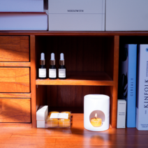 니즈위드 천연 아로마 오일 버너 집들이 퇴직 선물 세트 불면증, 화이트