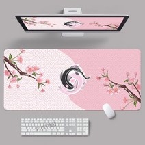 Taichi-대형 마우스 패드 100x50cm 대형 컴퓨터 게임용 키보드 매트 게이머 데스크 매트, Fish WA00272 (1)_600x300x3mm