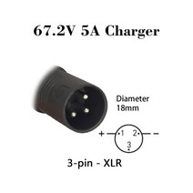 컨버터 변환기 호환 부품 모터 67.2V 5A 리튬 배터리 충전기 16S 60V 20Ah 스쿠터 이온 스마트 DC/삼각형/X, 03 3Pin-XLR plug, 04 AU