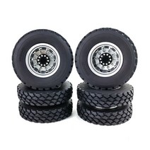 경운기 앞바퀴 타이어 농업용TRINOOD 4PCS 타미야 리어 휠 키트 금속 림 허브 22-25mm 고무 스케일, 01 22mm