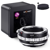 K&F Concept NIK(G)-L 니콘 G 렌즈-라이카 L 바디 어댑터 - 뒤캡포함 - Nikon G lens on Leica L camera adapter