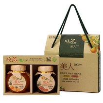 제주이야기 미인 화이바 꼬마 액상차 2종 선물세트, 한라봉차 200g + 오미자차 200g, 6세트