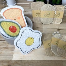친환경 식물 루파 다용도 주방 천연수세미 설거지 비누 세제 설거지바, 수세미-네모원색