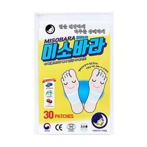 (네떼루마니) 수액시트 미소바라 30P/노폐물제거/발바닥 수액시트/효도선물/수액패치/목초수액시트