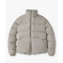 LAFUDGESTORE [구교환 착용] [무봉제]덕다운 심리스 미니멀 푸퍼 숏패딩_Soft Gray [Seamless] Duck Down Seamless Minimal Puffer