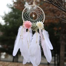 공간안애 솜사탕 드림캐쳐(인테리어 모빌), 화이트