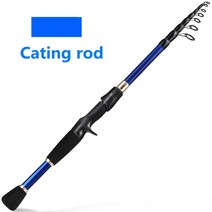 Sougayilang-1.8-2.4m 초경량 스피닝 캐스팅 낚싯대 카본 파이버 텔레스코픽 낚시 태클, 05 blue casting rod_01 1.8m