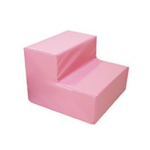 [방수계단] 까씨네 2단 레자 강아지계단 40x40x30/인조가죽 생활방수, 핑크